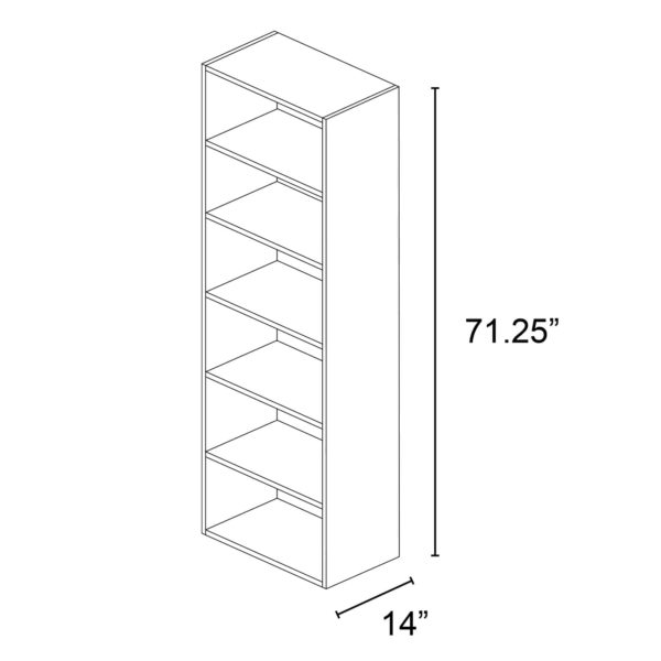 Vista Tall Shoe Shelf Tower - White, 19.5 Wide